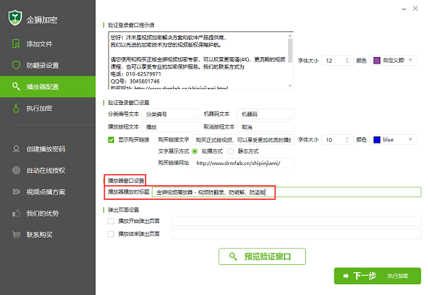 播放器窗口标题设置